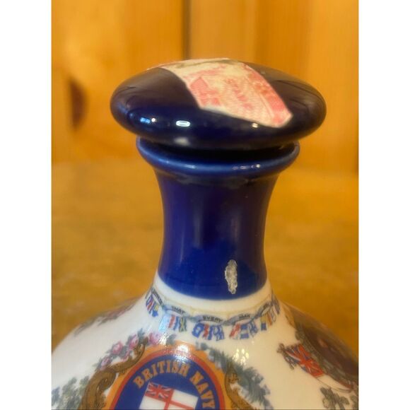 Vintage British Navy Pusser's Rum 50ml Empty Bottle Decanter Porcelain Ceramic ( - Picture 8 of 9